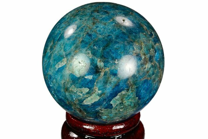 Bright Blue Apatite Sphere - Madagascar #121827